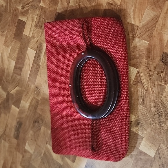 unbranded Handbags - Vintage MCM red Jute Hand bag clutch